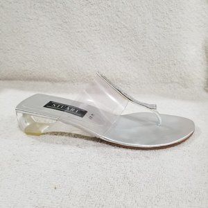 Stuart clear with rhinestones shoes
